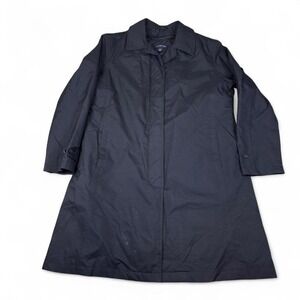 Lands End Coat Womens M Black Insulated Long Winter Jacket Parka